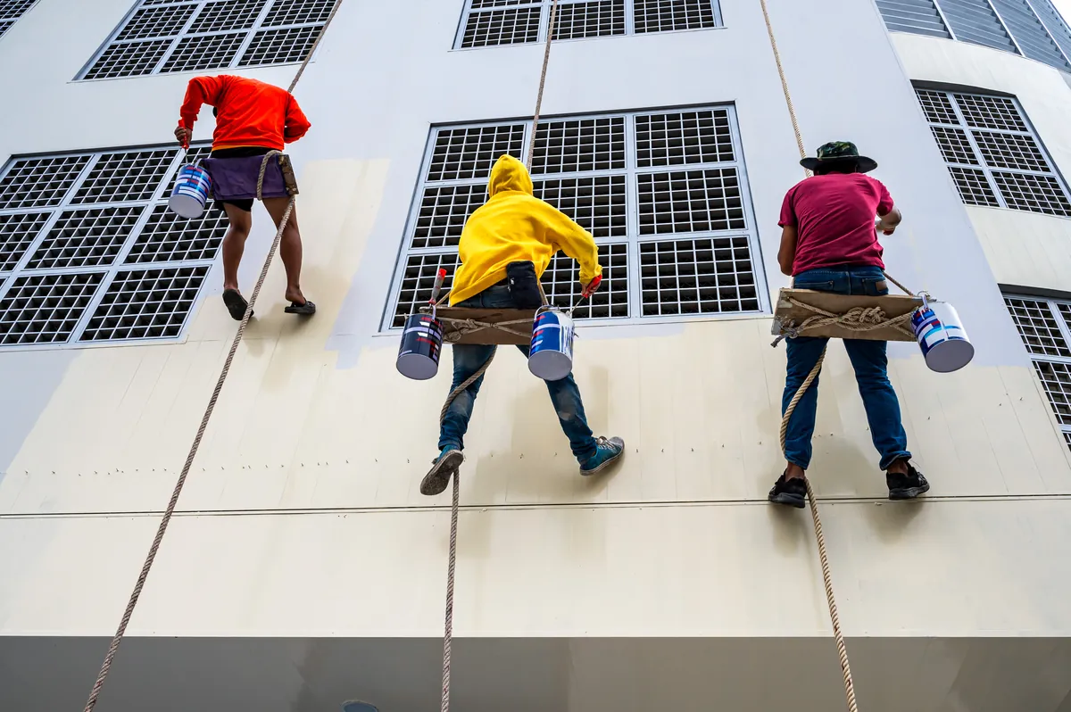 Multi-story commercial repaint — Painting Services